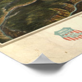 Yellowstone Nationalpark c1905 Panoramakarte Poster (Ecke)