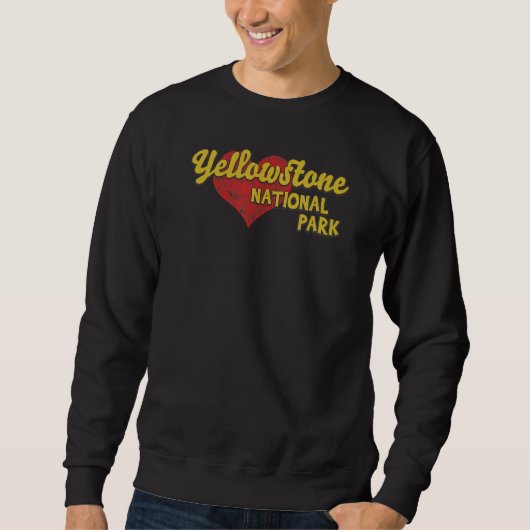 Yellowstone Nationalpark Classic Design Sweatshirt (Vorderseite)