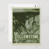 Yellowstone Nationalpark Fall Fälle Postkarte (Vorne/Hinten)