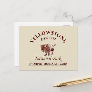 Yellowstone Nationalpark Feiertagspostkarte
