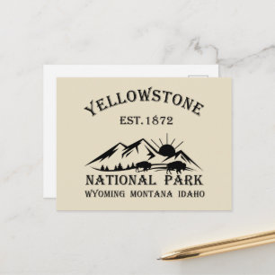 Yellowstone-Nationalpark Feiertagspostkarte
