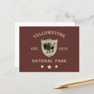 Yellowstone Nationalpark Feiertagspostkarte