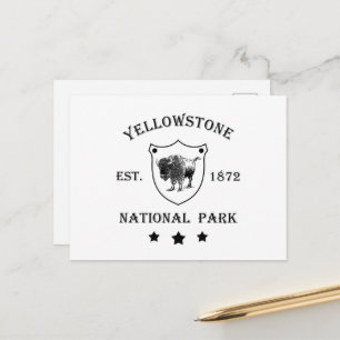 Yellowstone-Nationalpark Feiertagspostkarte