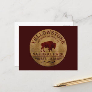Yellowstone Nationalpark Feiertagspostkarte
