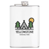 Yellowstone-Nationalpark Flachmann (Vorderseite)