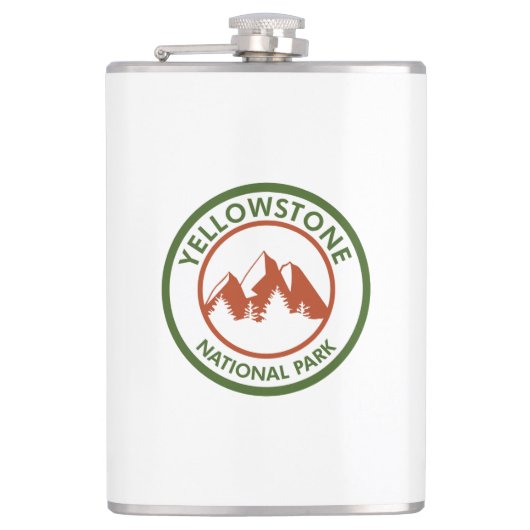 Yellowstone-Nationalpark Flachmann (Vorderseite)