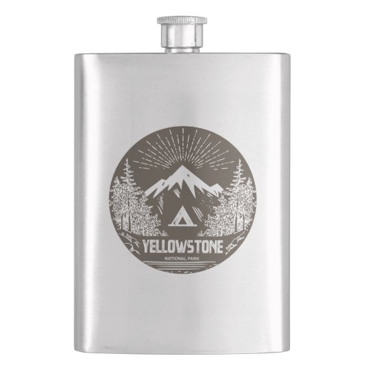 Yellowstone-Nationalpark Flachmann (Vorderseite)