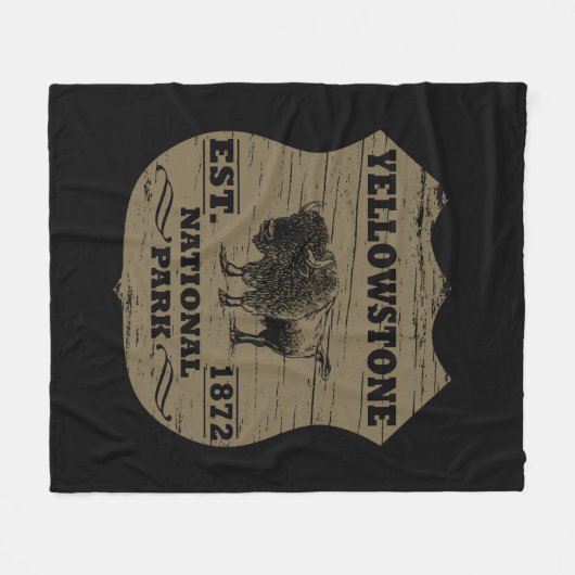 Yellowstone Nationalpark Fleecedecke (Vorderseite (Horizontal))