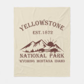 Yellowstone Nationalpark Fleecedecke (Vorderseite)