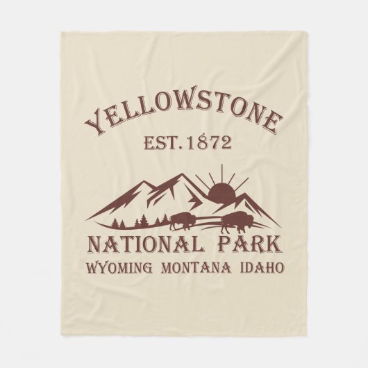 Yellowstone Nationalpark Fleecedecke (Vorderseite)