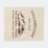 Yellowstone Nationalpark Fleecedecke (Vorderseite (Horizontal))