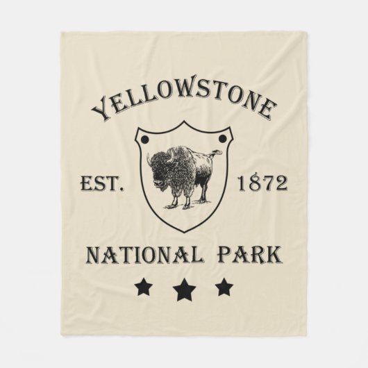 Yellowstone Nationalpark Fleecedecke (Vorderseite)