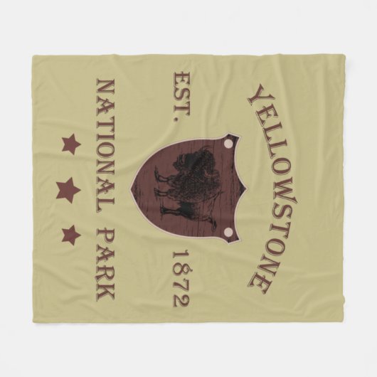 Yellowstone Nationalpark Fleecedecke (Vorderseite (Horizontal))