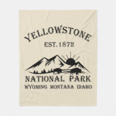 Yellowstone Nationalpark Fleecedecke (Vorderseite)