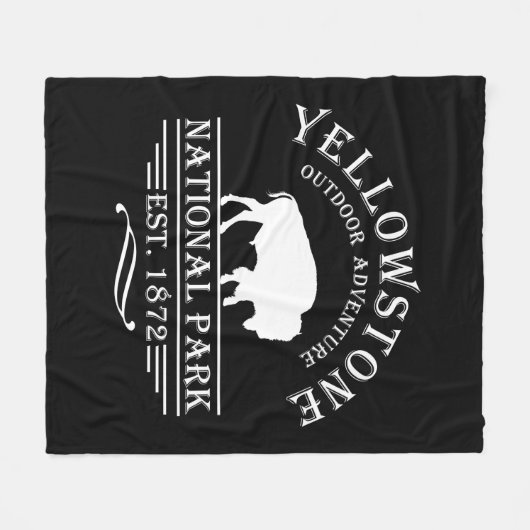 Yellowstone Nationalpark Fleecedecke (Vorderseite (Horizontal))