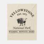 Yellowstone Nationalpark Fleecedecke (Vorderseite)