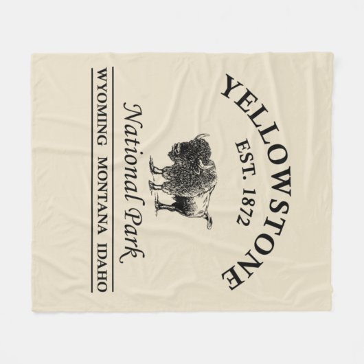 Yellowstone Nationalpark Fleecedecke (Vorderseite (Horizontal))