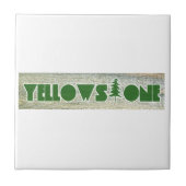 Yellowstone-Nationalpark Fliese (Vorderseite)