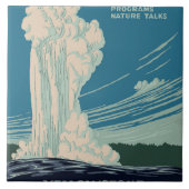 Yellowstone-Nationalpark Fliese (Vorderseite)