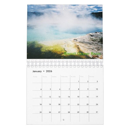 Yellowstone Nationalpark Foto-Kalender Kalender (Jan 2026)