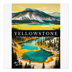 YELLOWSTONE-NATIONALPARK FOTODRUCK