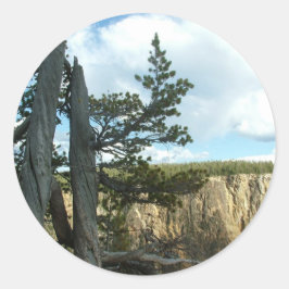 Yellowstone Nationalpark Fotografie Runder Aufkleber