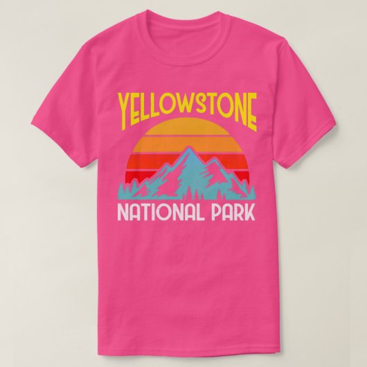 Yellowstone Nationalpark Funny Sunset Camping Gif T-Shirt (Design vorne)