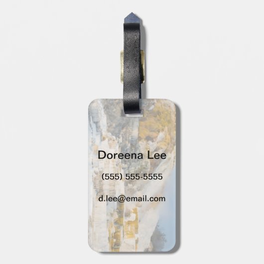 Yellowstone-Nationalpark Gepäckanhänger (Rückseite vertikal)