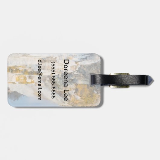 Yellowstone-Nationalpark Gepäckanhänger (Rückseite horizontal)