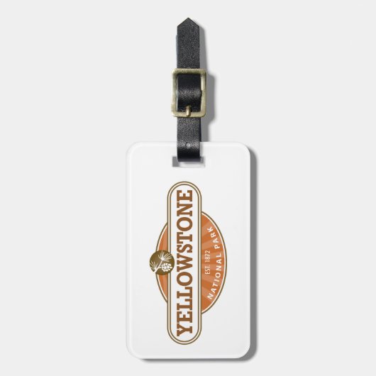 Yellowstone-Nationalpark Gepäckanhänger (Vorderseite vertikal)