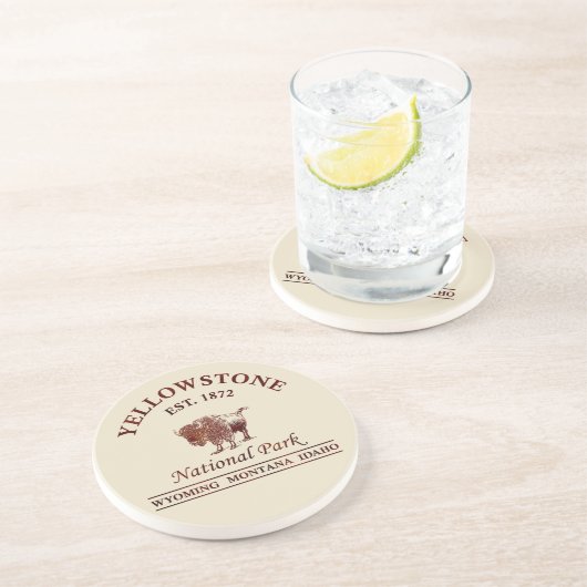 Yellowstone Nationalpark Getränkeuntersetzer (Seite)