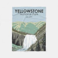 Yellowstone Nationalpark Gibbon Falls Vintag