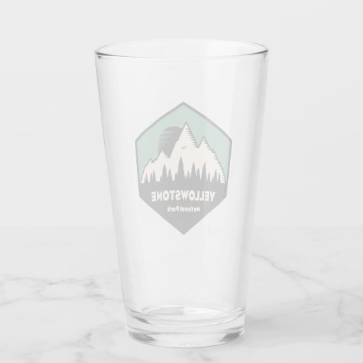 Yellowstone-Nationalpark Glas (Rückseite)