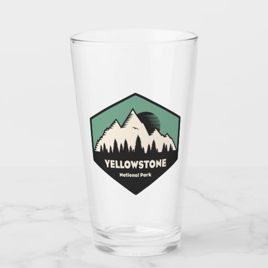 Yellowstone-Nationalpark Glas (Vorderseite)