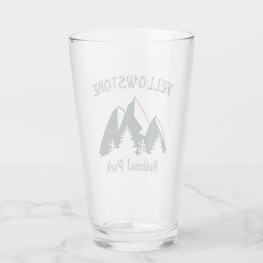 Yellowstone-Nationalpark Glas (Rückseite)