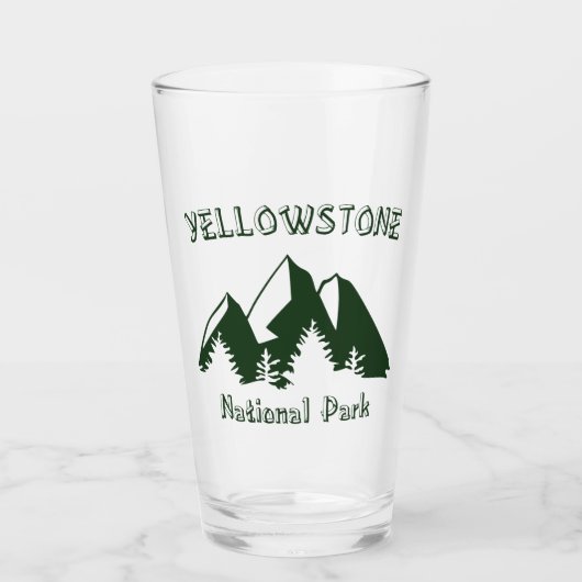 Yellowstone-Nationalpark Glas (Vorderseite)