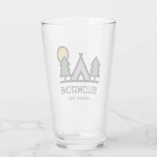 Yellowstone-Nationalpark Glas (Rückseite)