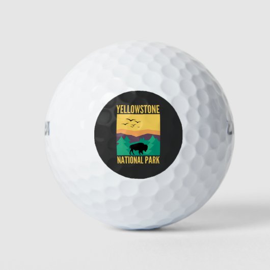 Yellowstone-Nationalpark Golfball (Vorderseite)