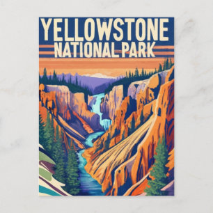 Yellowstone Nationalpark Grand Canyon Feiertagspostkarte