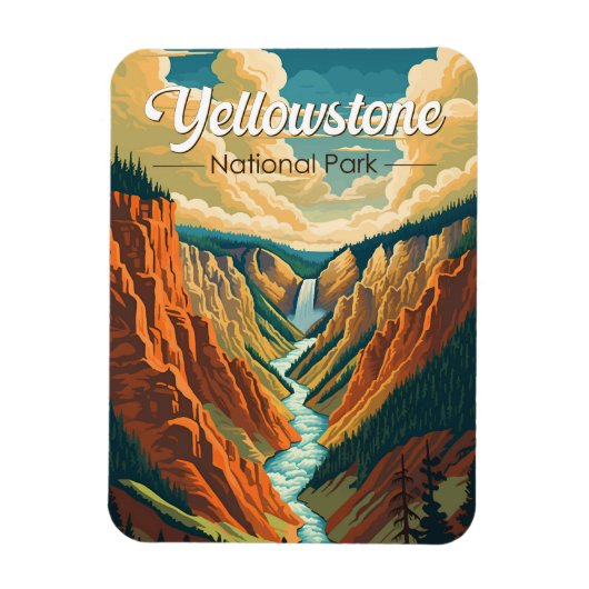 Yellowstone Nationalpark Grand Canyon Magnet (Vertikal)