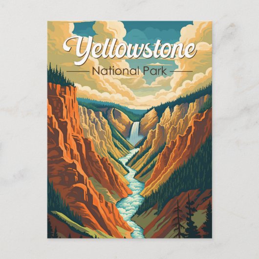 Yellowstone Nationalpark Grand Canyon Postkarte (Vorderseite)