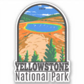 Yellowstone Nationalpark Grand Prisma Spring Aufkleber (Vorderseite)