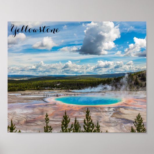 Yellowstone Nationalpark Grand Prisma Spring Poster (Vorne)