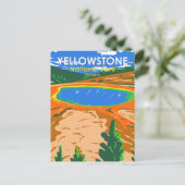 Yellowstone Nationalpark Grand Prisma Spring Postkarte (Stehend Vorderseite)