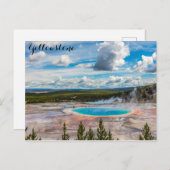 Yellowstone Nationalpark Grand Prisma Spring Postkarte (Vorne/Hinten)