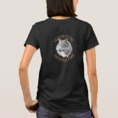 Yellowstone Nationalpark, Grau-Wolf-Kunst, Kreis T-Shirt (Rückseite)