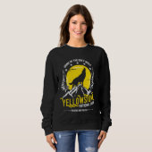 Yellowstone Nationalpark Grau Wolf Wandern & Camp Sweatshirt (Vorne ganz)