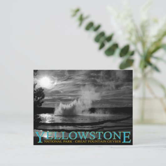 Yellowstone Nationalpark Große Fontäne Geyser Postkarte (Stehend Vorderseite)