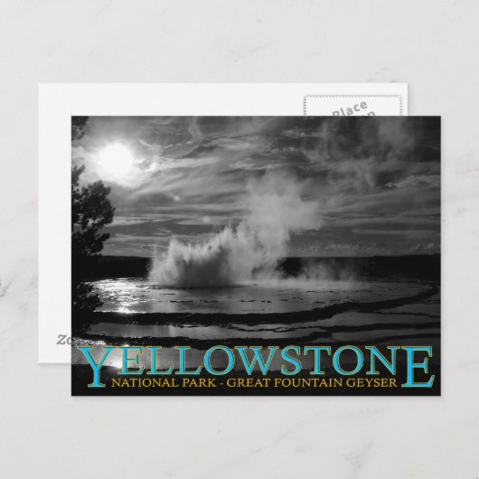 Yellowstone Nationalpark Große Fontäne Geyser Postkarte (Vorne/Hinten)