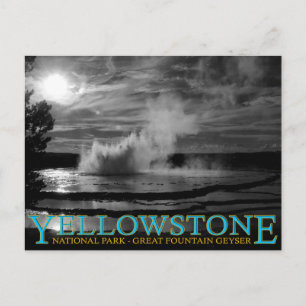 Yellowstone Nationalpark Große Fontäne Geyser Postkarte